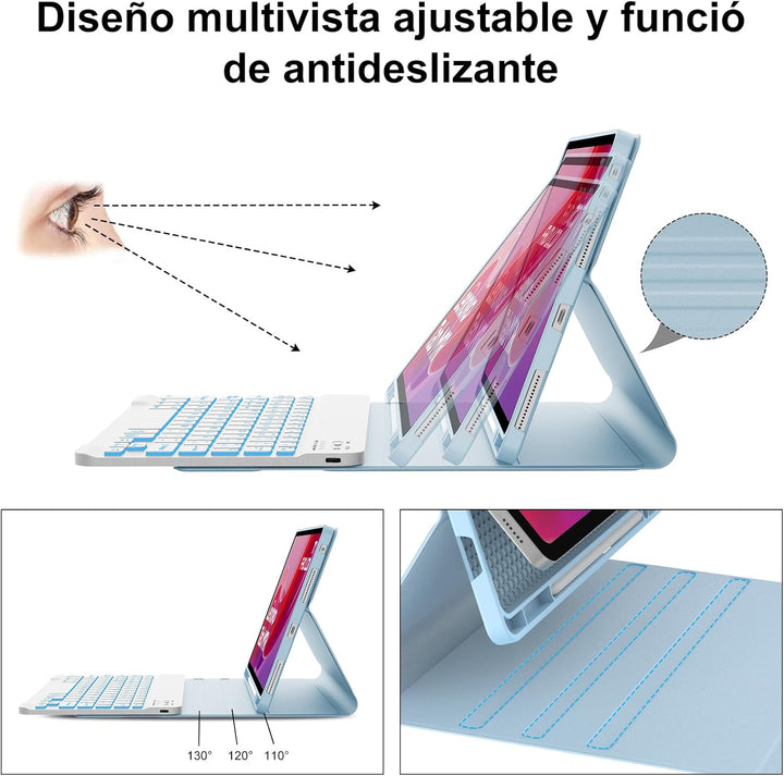 WINCHKING Tastatur für Lenovo Tab M11, 27,9 cm (11 Zoll), Hülle mit spanischer Tastatur, Bluetooth,