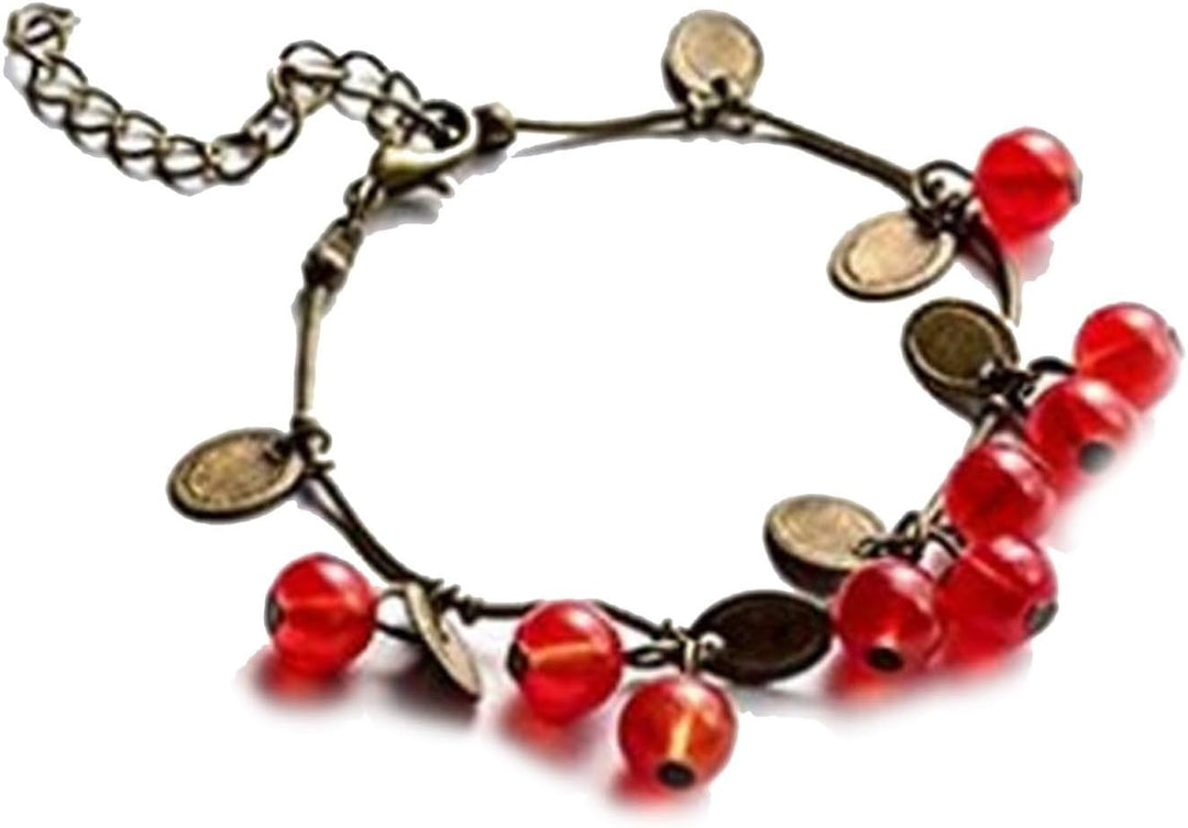 Miniblings Johannisbeere Armband Armreifen Beere Damen Frucht Bronze Sommer Kinderschmuck Kinderarmb