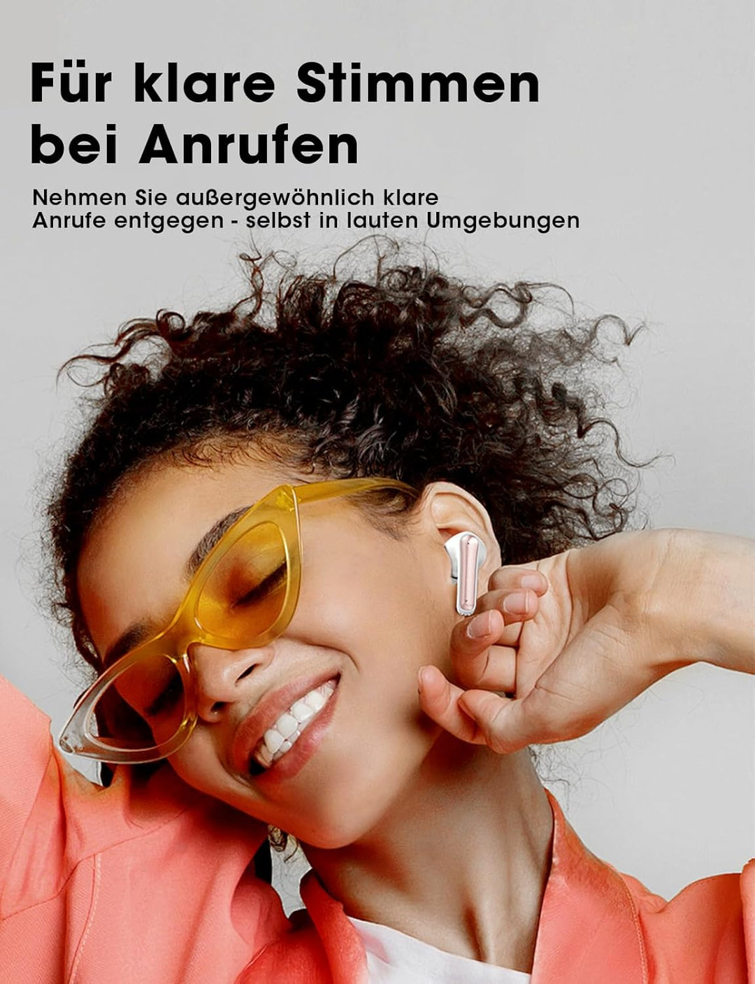 ZZU Bluetooth Kopfhörer Kabellos Bluetooth 5.4, In Ear Kopfhörer mit 4 ENC Mikrofonen, HiFi Tiefbass