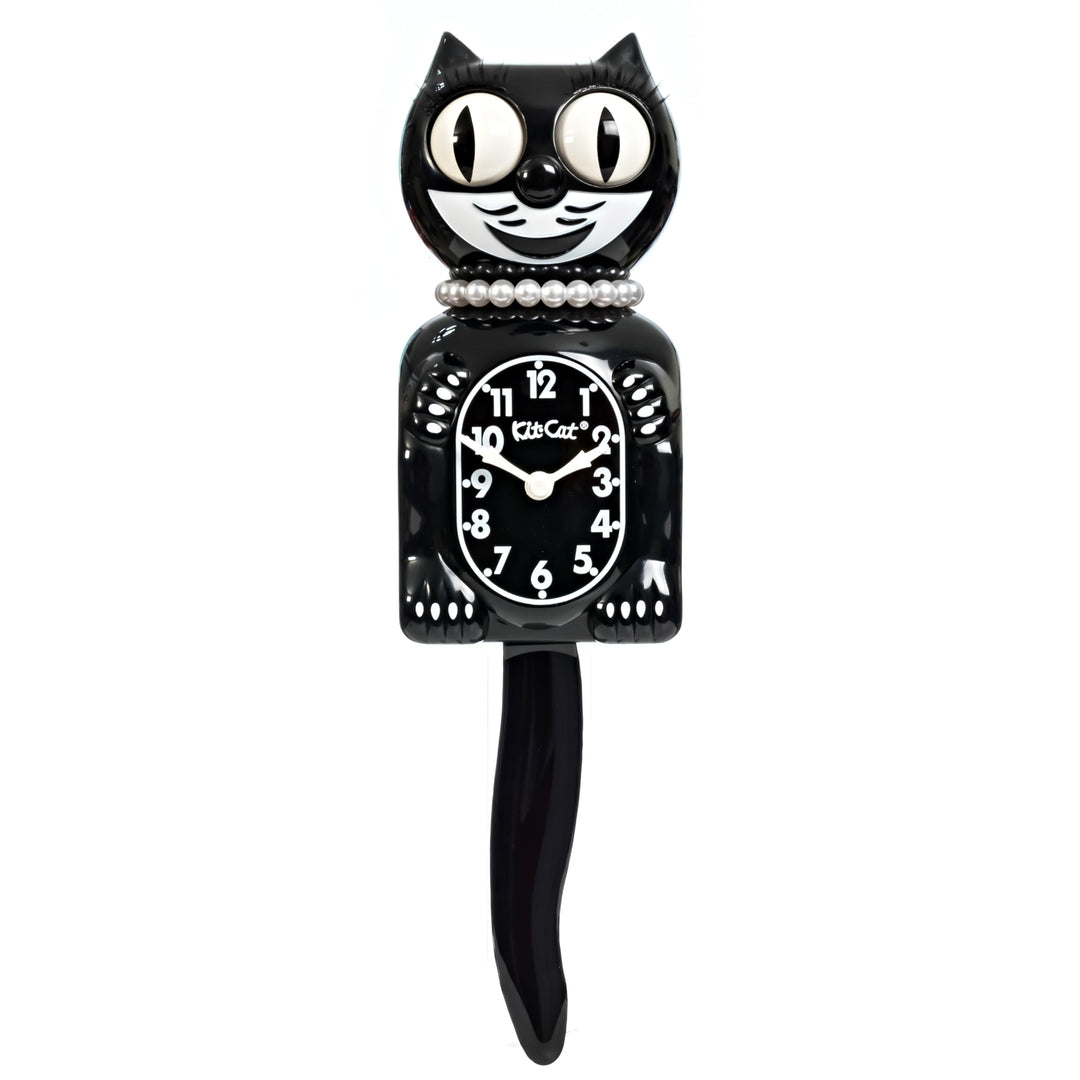 Kit Cat Klock Classic Black Lady Klock, Black, schwarz, Klassisch, Schwarz