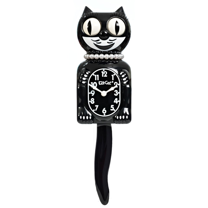 Kit Cat Klock Classic Black Lady Klock, Black, schwarz, Klassisch, Schwarz