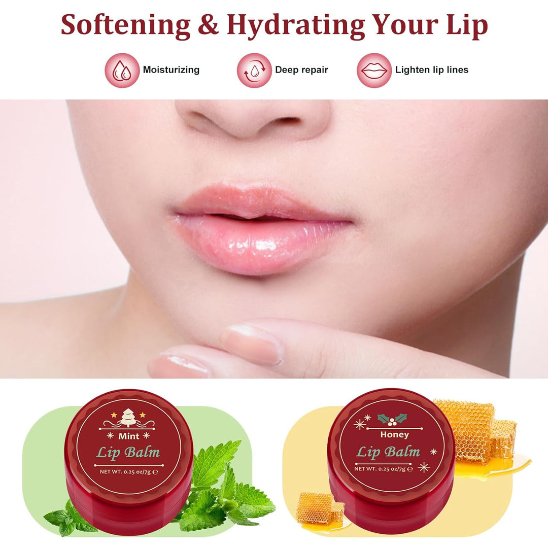 Handcreme Lippenstift Set,12pcs Mini Handcremes Fusscreme Lippenbalsam Set,Feuchtigkeitscreme Pflege