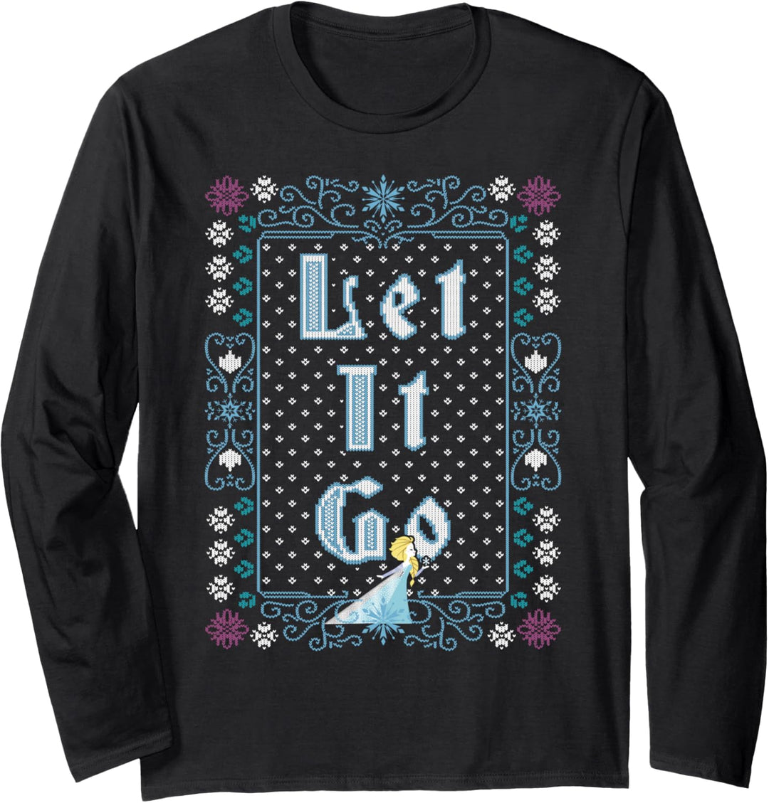 Disney Frozen Elsa Let It Go Ugly Sweater Langarmshirt