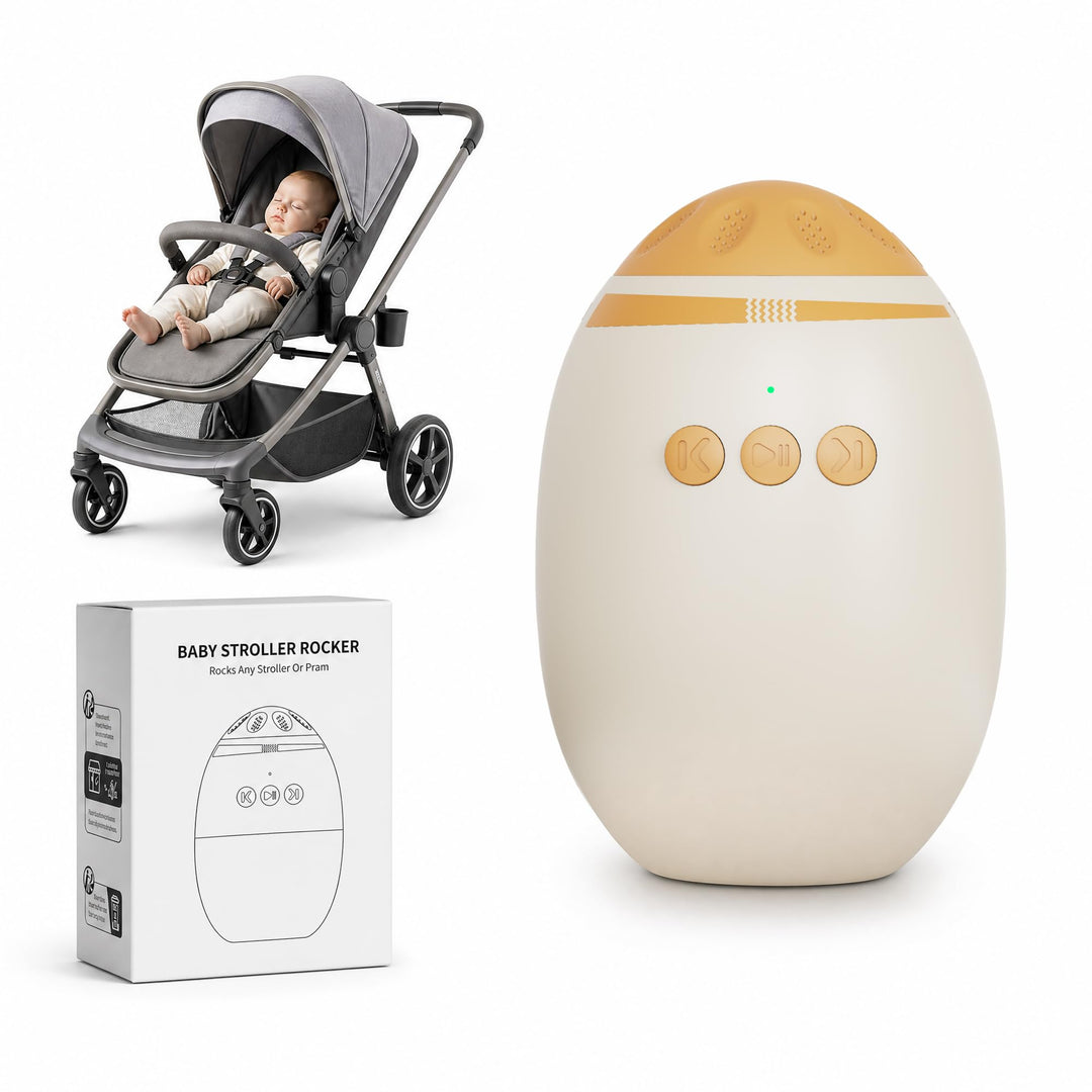 Kinderwagen Schaukler mit 11 Beruhigende Klänge, Wiederaufladbar (USB-C) | Einstellbare Schaukelinte