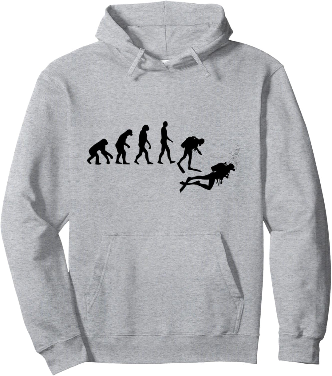 Scuba Diver Evolution Taucher Unterwasser Pullover Hoodie
