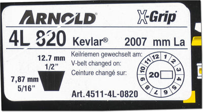 ARNOLD - X-Grip Keilriemen, 4L820, 4511-4L-0820