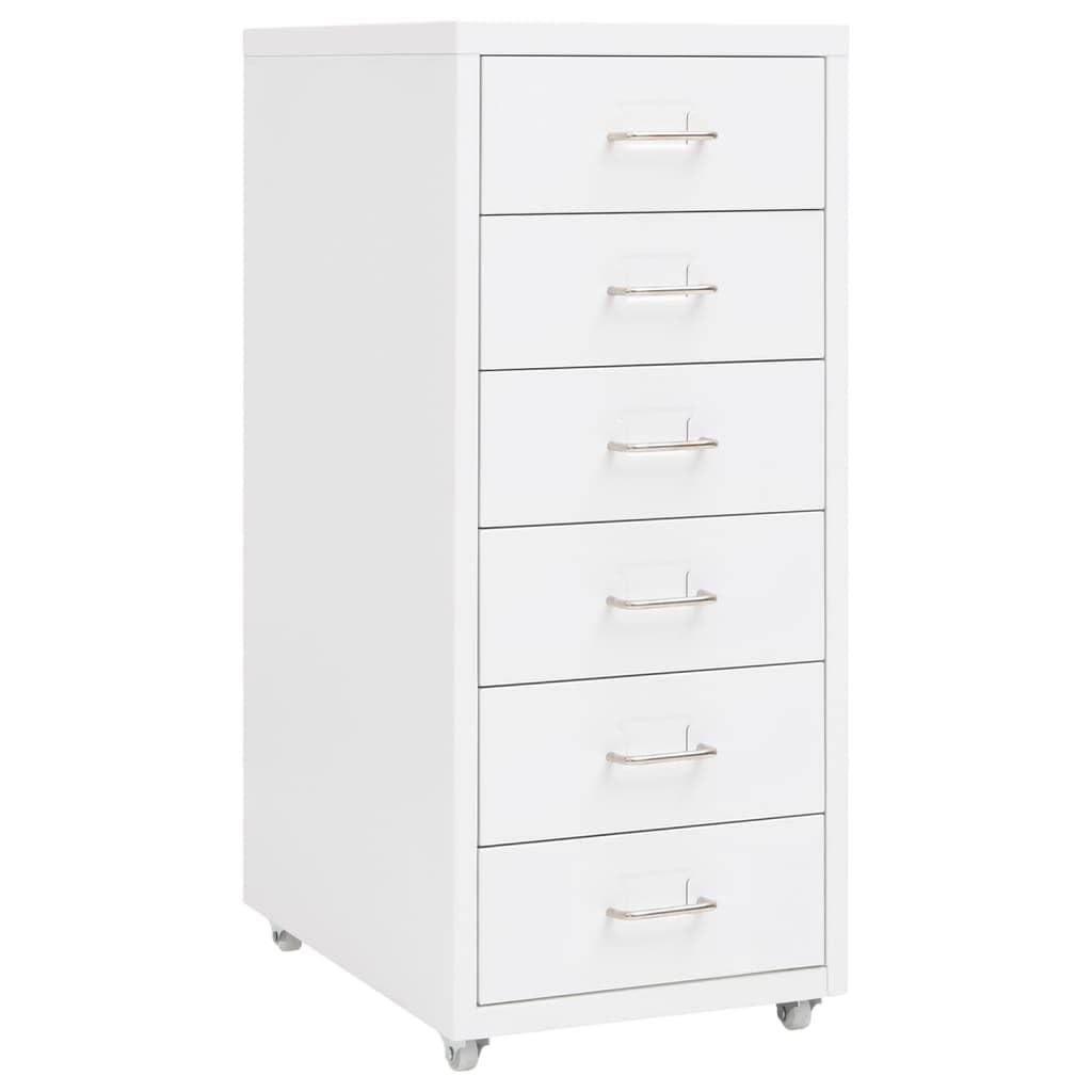 SKM Aktenschrank mit Rollen Weiss 28x41x69 cm Metall, Weight: 11.65 kg, 335916