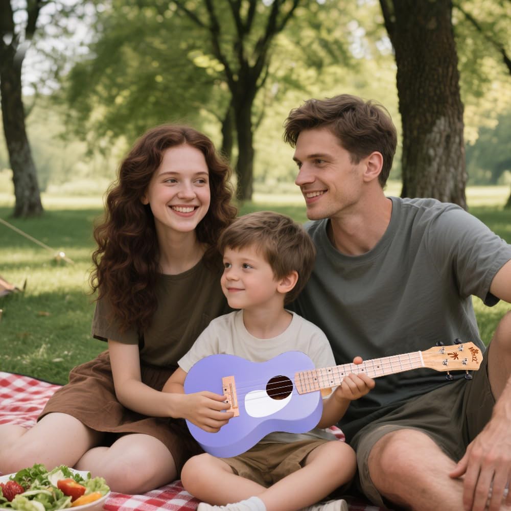 Winzz Ukulele Kinder Konzert, Ukulele Erwachsene Anfänger Set, 23 Zoll, mit 9 Zubehör, Kleine Einste