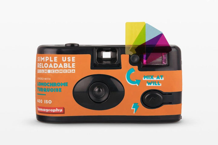 Einfache Verwendung Nachladbare Filmkamera LomoChrome Türkis