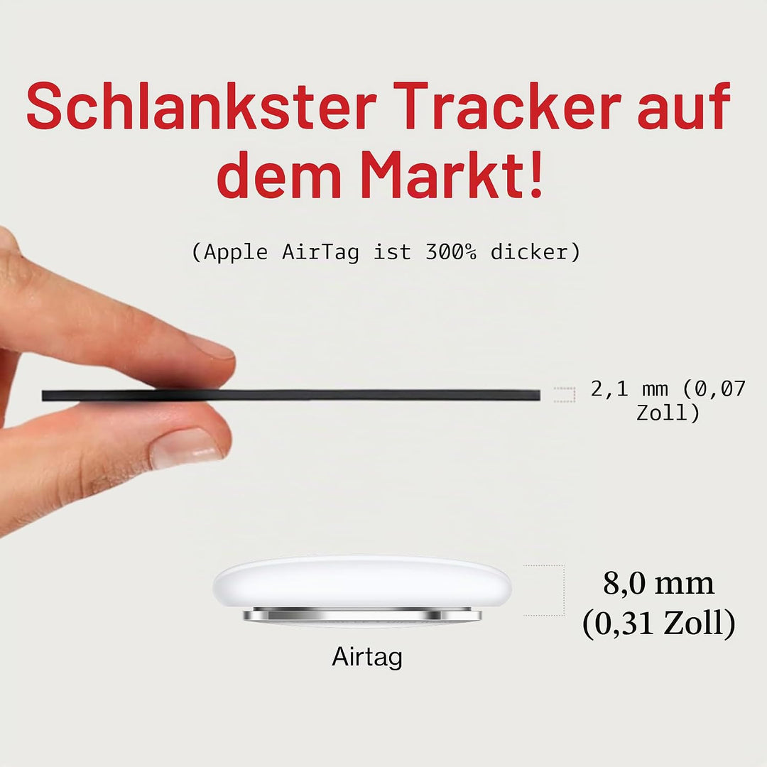 KeySmart SmartCard Lite Wallet-Tracker – funktioniert mit Apple Find My,wasserdicht ultradünner Blue