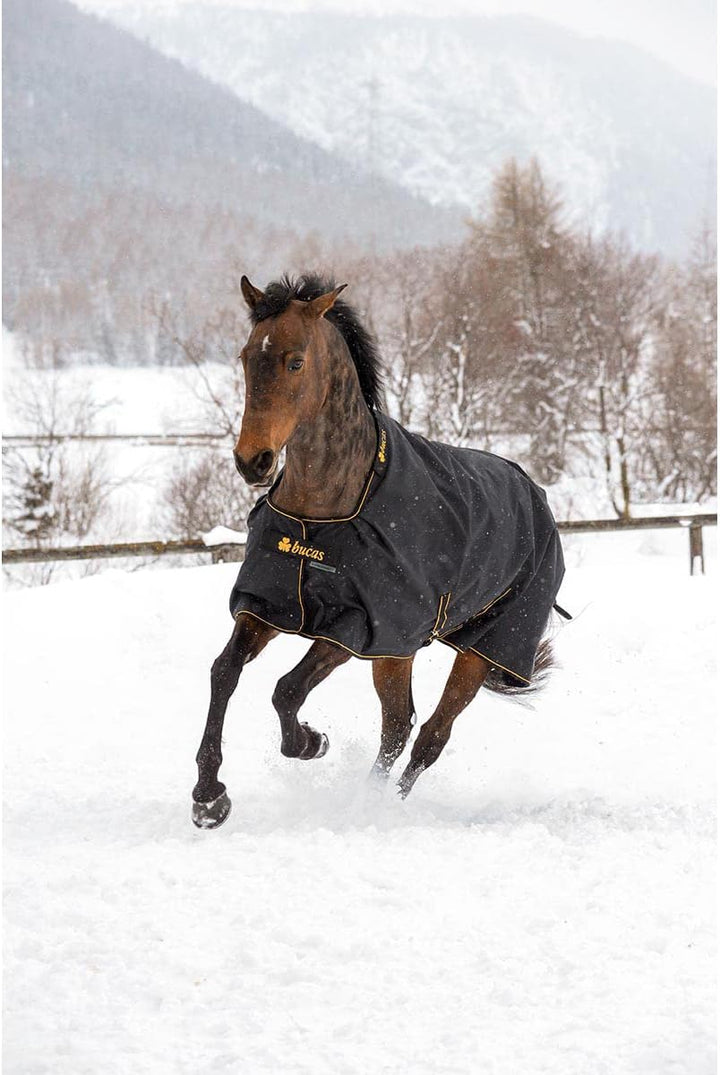 Bucas Irish Turnout Medium 150g Classic - black/gold, Groesse:135