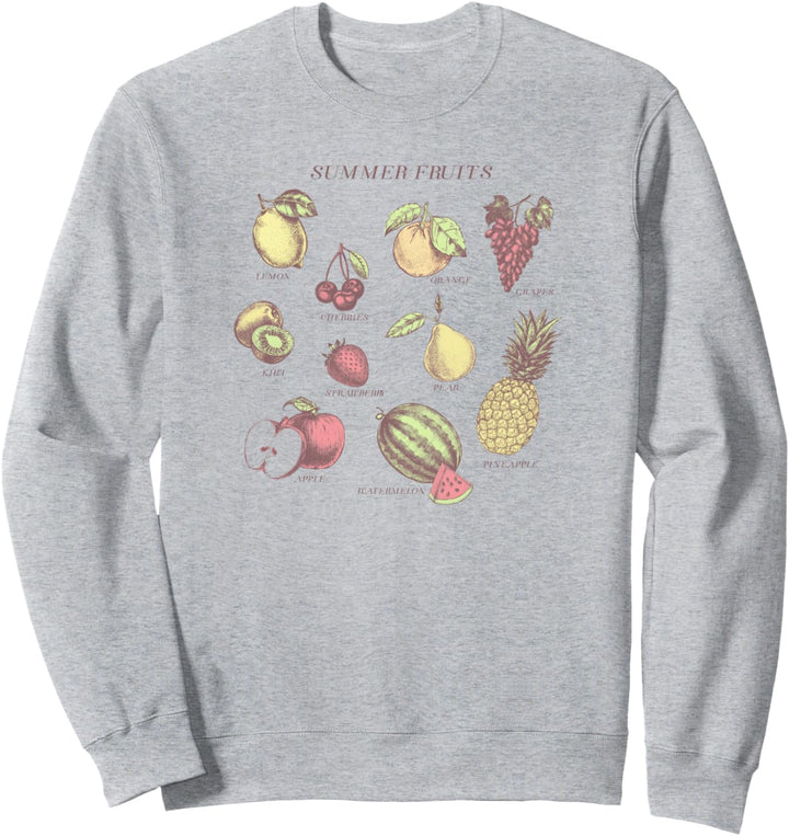 Trendy Summer Fruits Chart Sweatshirt