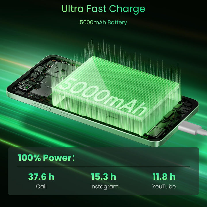 realme 14x 5G Smartphone 8+256GB, Peridot Green, 6.67 Zoll Bildschirm, 120Hz Display, 5000mAh Akku,