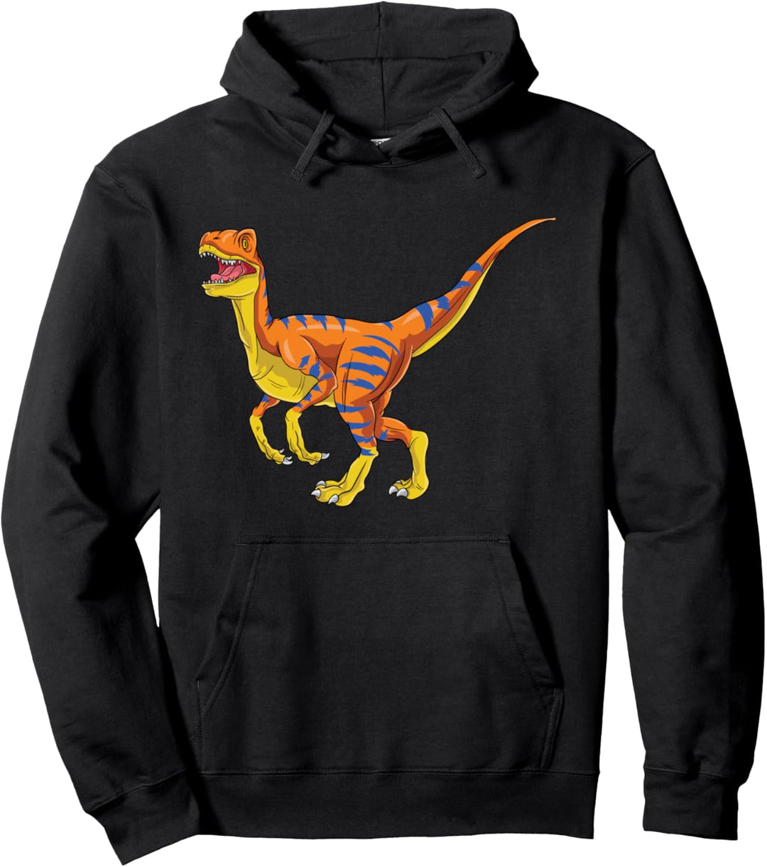 Velociraptor Dinosaurier Saurier Sammlung Jungen Dino Pullover Hoodie