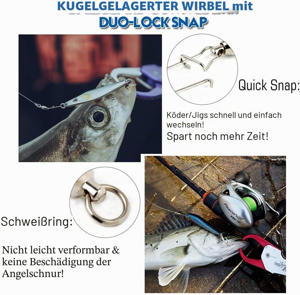 9Tong Kugellager Wirbel Angeln Snap Angeln Rolling Wirbel Salzwasser Edelstahl Angelwirbel Barrel Ku
