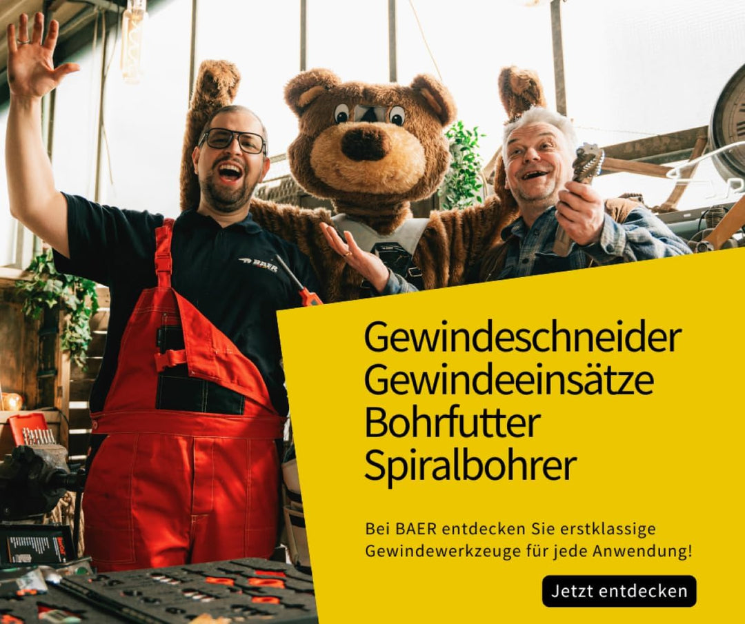 Baer Einschnittgewindebohrer M24 HSSG Form D - Gewindeschneider - Gewindebohrer M 24 x 3,0 DIN 352 -