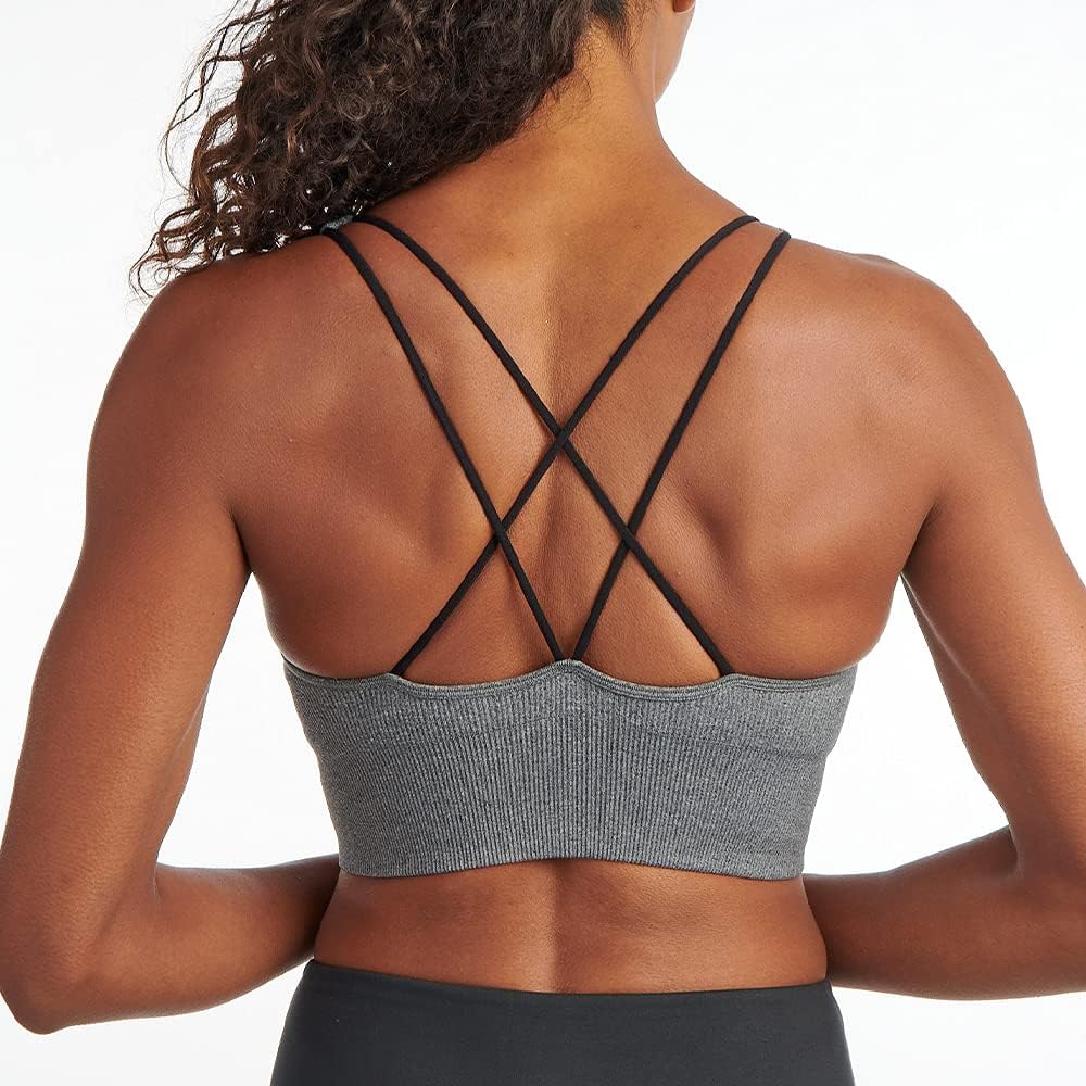 PUMA Damen Nahtloser Sport-BH, Durchsichtig S Meliert, Grau, S Meliert, Grau