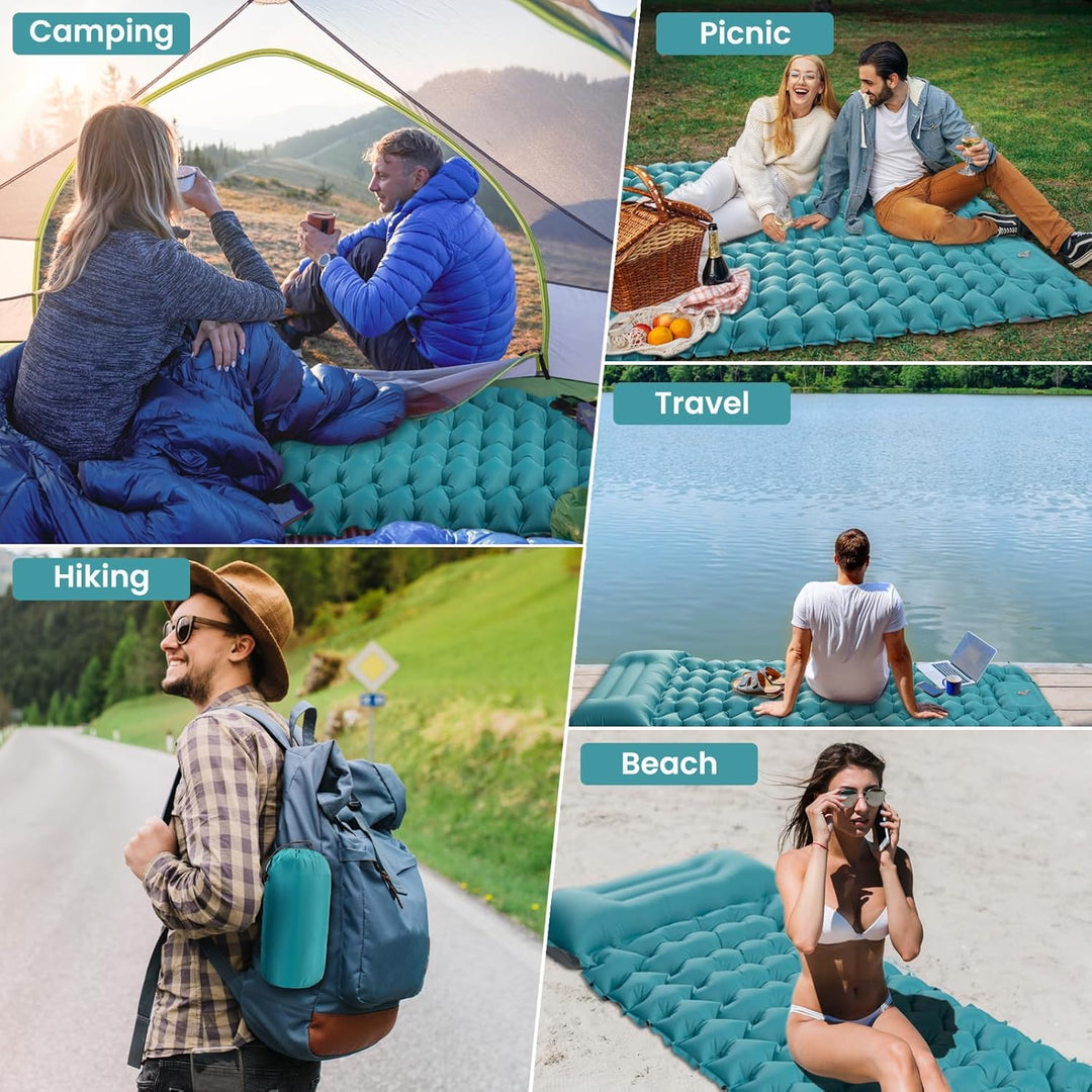 Satisure Wasserdicht Isomatte Camping Aufblasbare Matratze, Camping Matratze Outdoor, Ultraleicht Lu