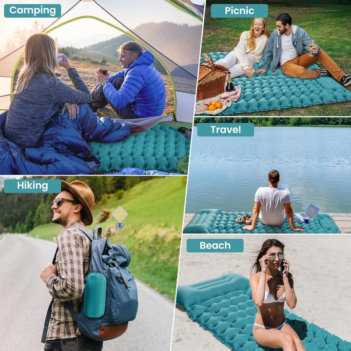 Satisure Wasserdicht Isomatte Camping Aufblasbare Matratze, Camping Matratze Outdoor, Ultraleicht Lu