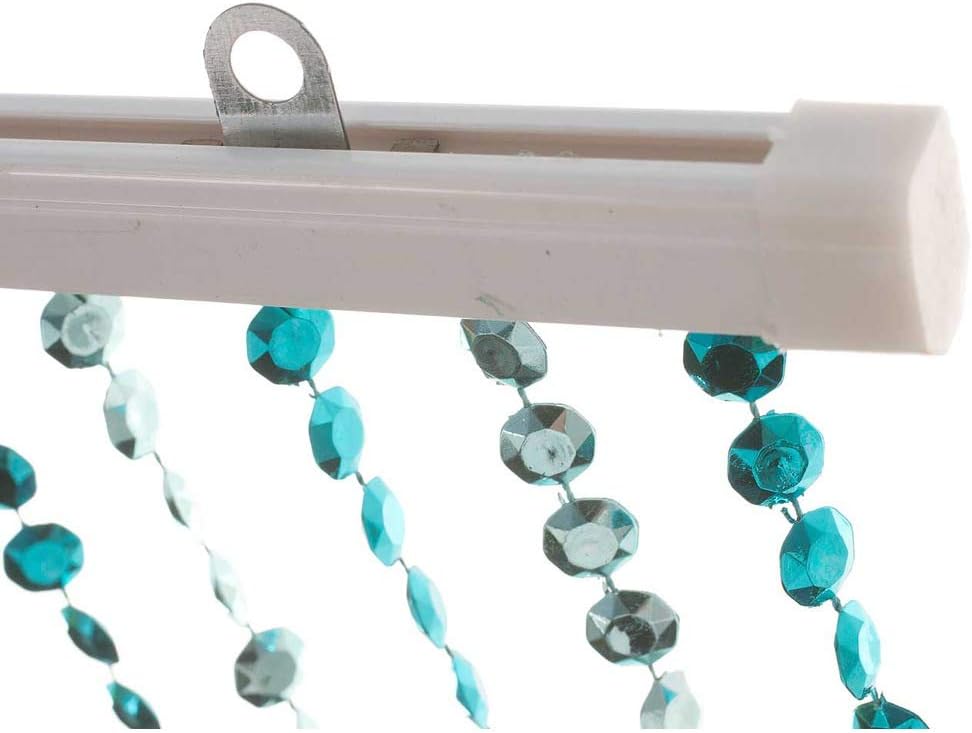 HAB & GUT -DV0358- Türvorhang DIAMANTEN Blue-METALLIC 90x200 Perlenvorhang