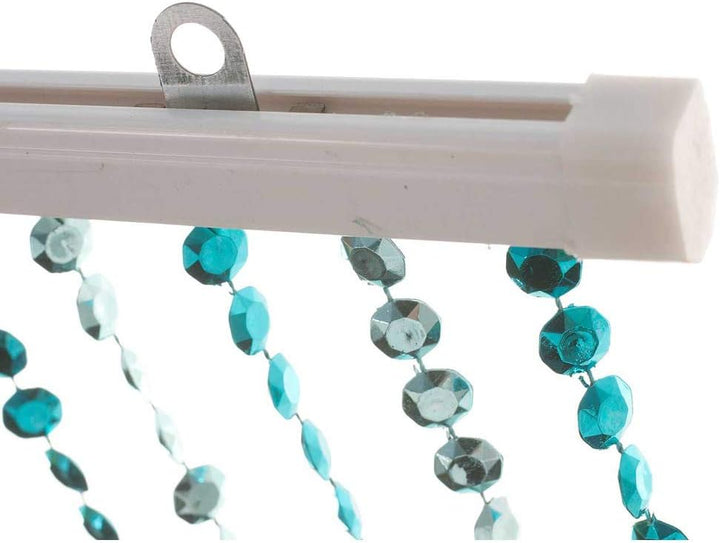 HAB & GUT -DV0358- Türvorhang DIAMANTEN Blue-METALLIC 90x200 Perlenvorhang