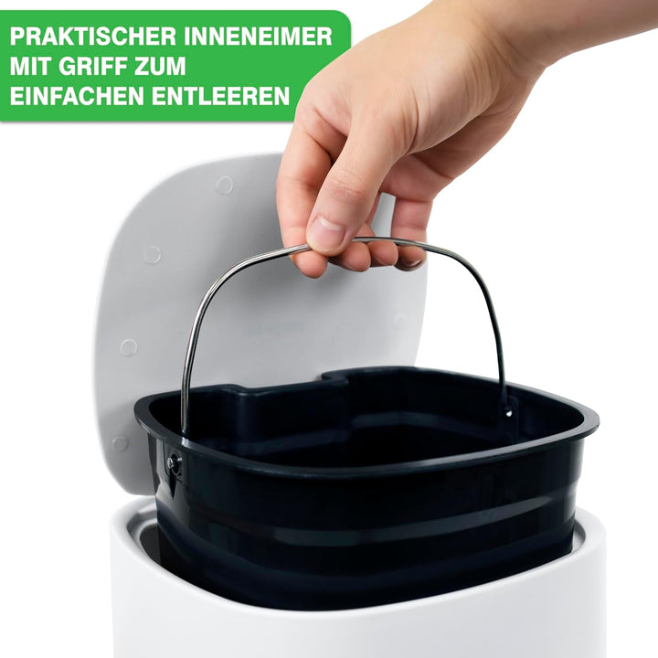 YourCasa Mülleimer Bad [5L] - Elegantes Design - Badeimer - Kosmetikeimer Badezimmer Klein - Badmüll