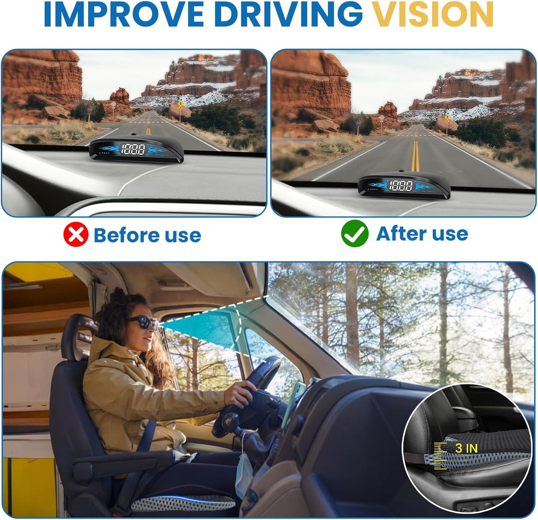 Autositzkissen Sitzkissen für Auto Booster Kissen Atmungsaktive Autositzkissen für langes Fahren (sc