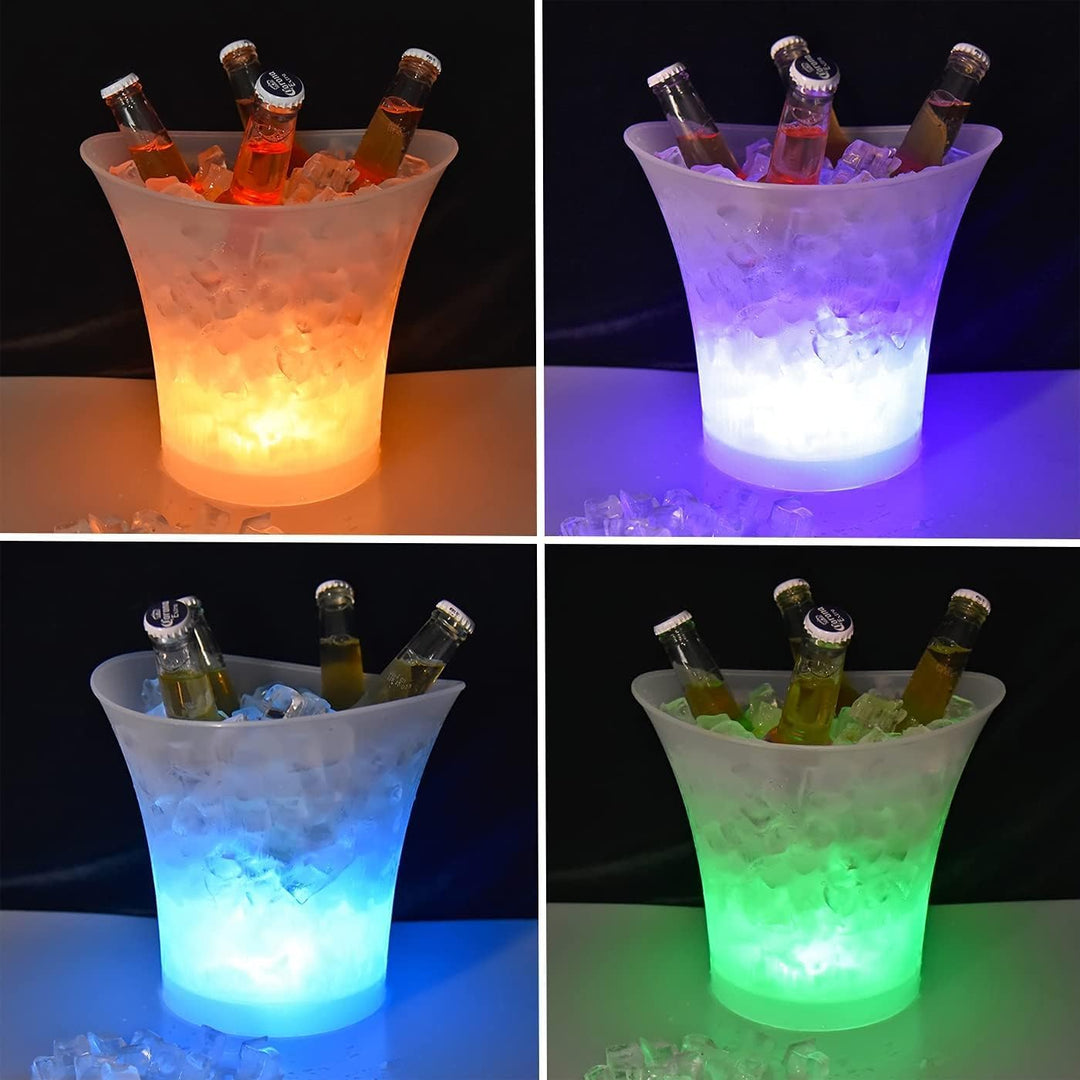 Tiandirenhe Neu Led Eiskübel,sektkühler Led,5L Led Eiseimer,Farbe Kann Eingestellt Werden, Bunter Fa