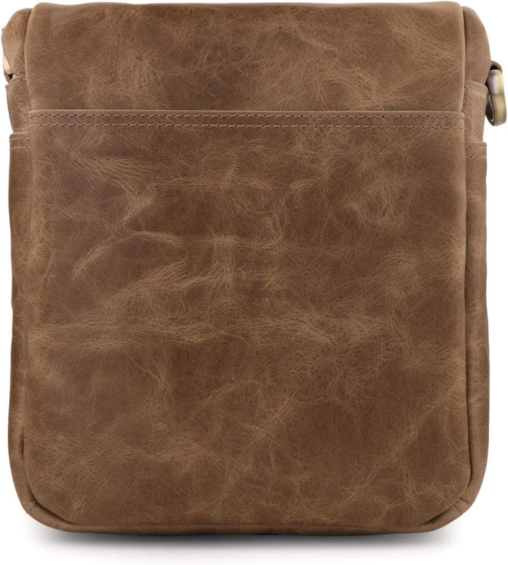 MegaGear MG1702 Torres Mini Kameratasche - Kuriertasche aus echtem Leder für Spiegellose, Sofortbild