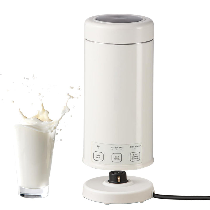 350ml Elektrischer Reisekaffeebecher mit 4-Temperaturstufen, 600W Tragbarer Milchwärmer & Thermosbec