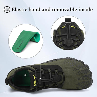 SAGUARO Barfussschuhe Herren Minimalistische Traillaufschuhe Damen Laufschuhe Outdoor Sport Fitnesss