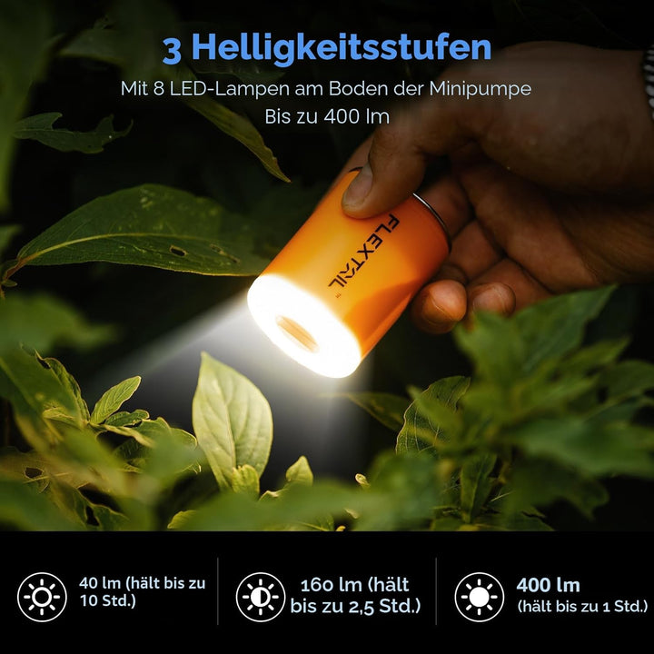 FLEXTAILGEAR Tiny PUMP2 X, Elektrische Luftpumpe mit 1300mAh Akku, Tragbare Kompakte Mini Pumpe USB