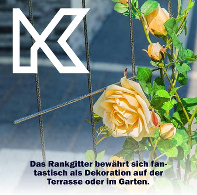 KADAX Rankgitter, Gitterspalier für Garten, Pflanzen, Balkon, Terrasse, Metall Spalier, Rankhilfe, K