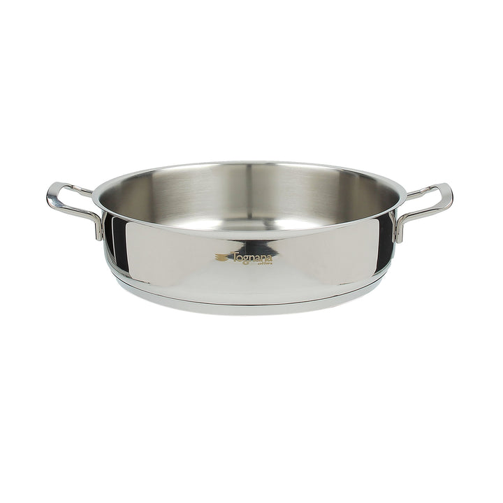 Tognana vanitosa Pfanne 28 cm mit 2 Griffen, Edelstahl, Silber