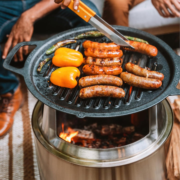 Solo Stove Gusseisen-Grillrost für Feuerschale Ranger | Grillplatte für Feuerstelle Ranger, Umbau vo