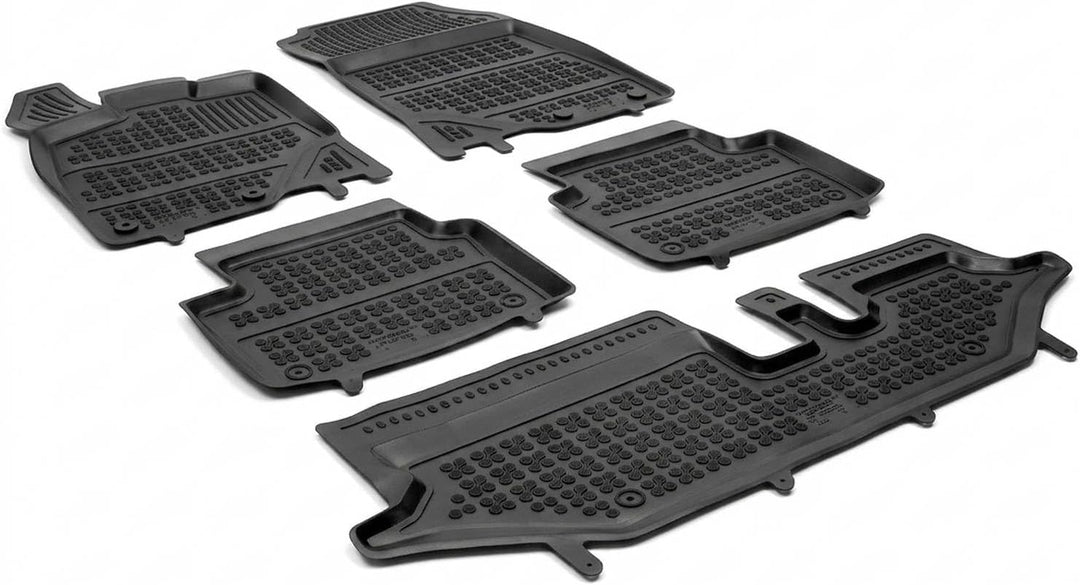 AZUGA Hohe Gummi Fussmatten mit Rand passend für Peugeot 5008 III ab 9/2024 7-Sitzer (3 Sitzreihen,