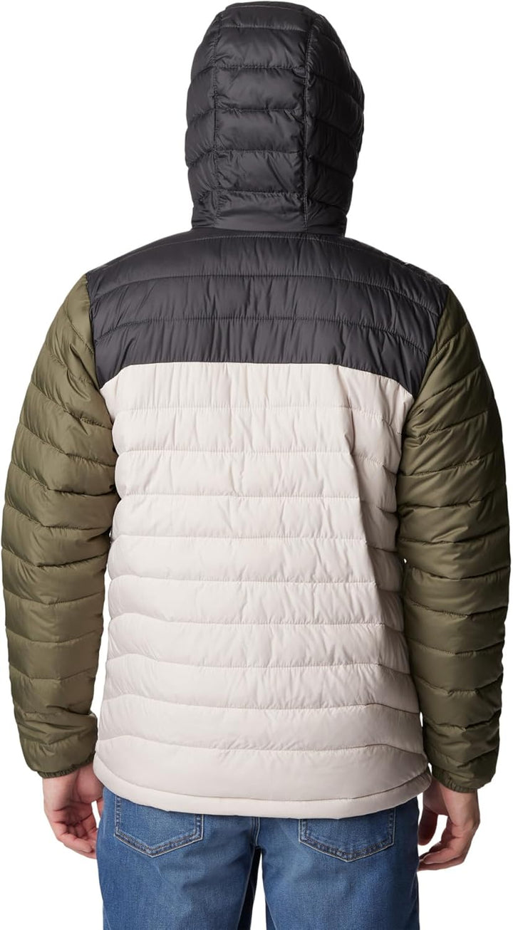 Columbia Herren Powder Lite Kapuzenjacke Dunkler Stein, Hai, Steingrün L, Dunkler Stein, Hai, Steing