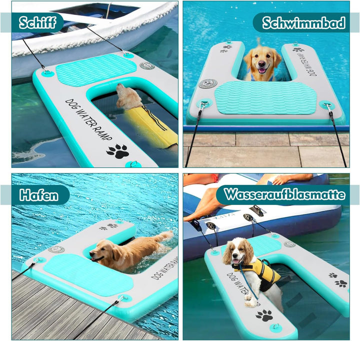 Hundewasserrampe Extra Breite Wasserrampe Pool Leiter, Float Welpen Planke für Pool, Dock & Boot, Hu
