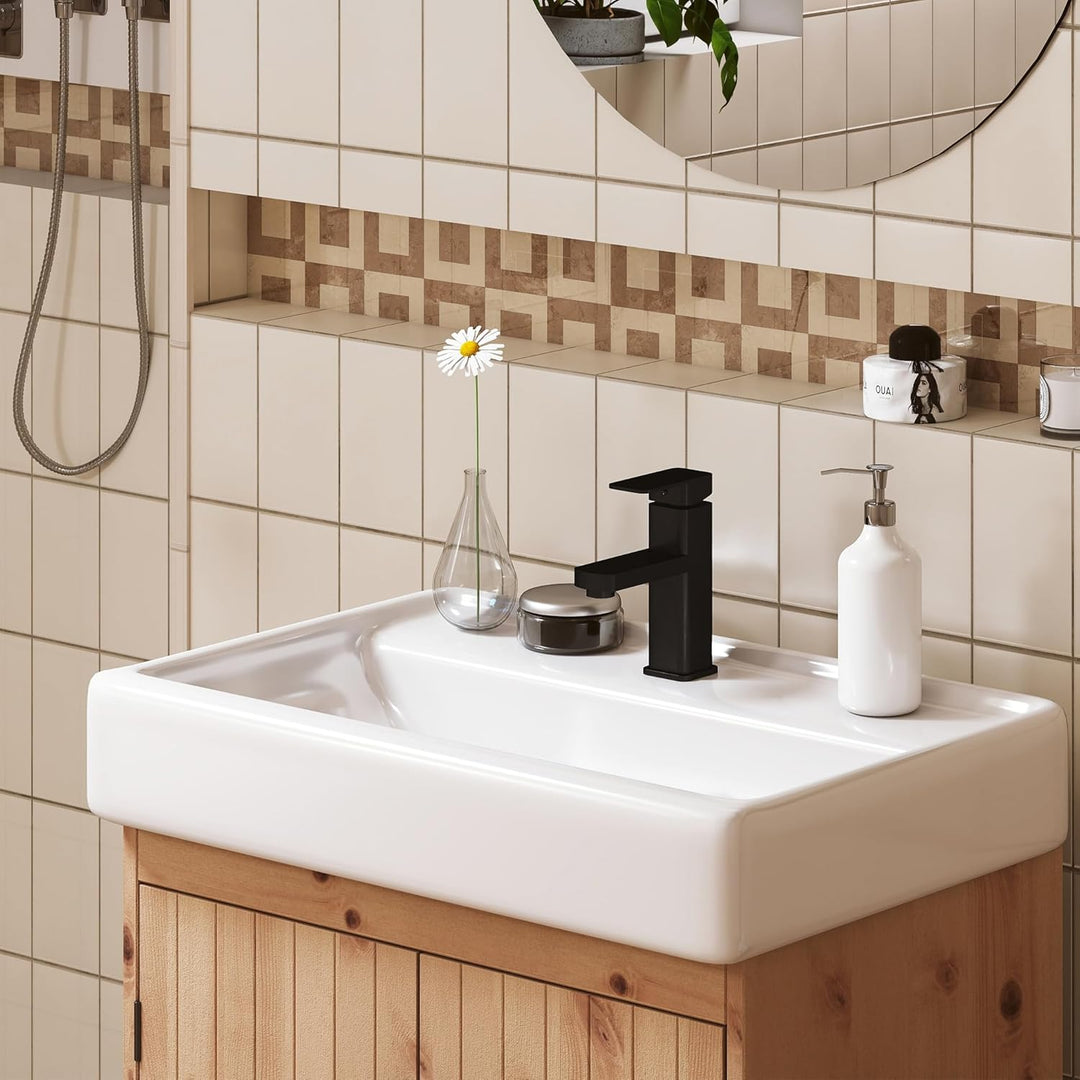 FIVMEN Wasserhahn Küche Schwarz Küchenarmatur mit Einhebelmischer Spülenarmatur Waschtischarmatur Ke