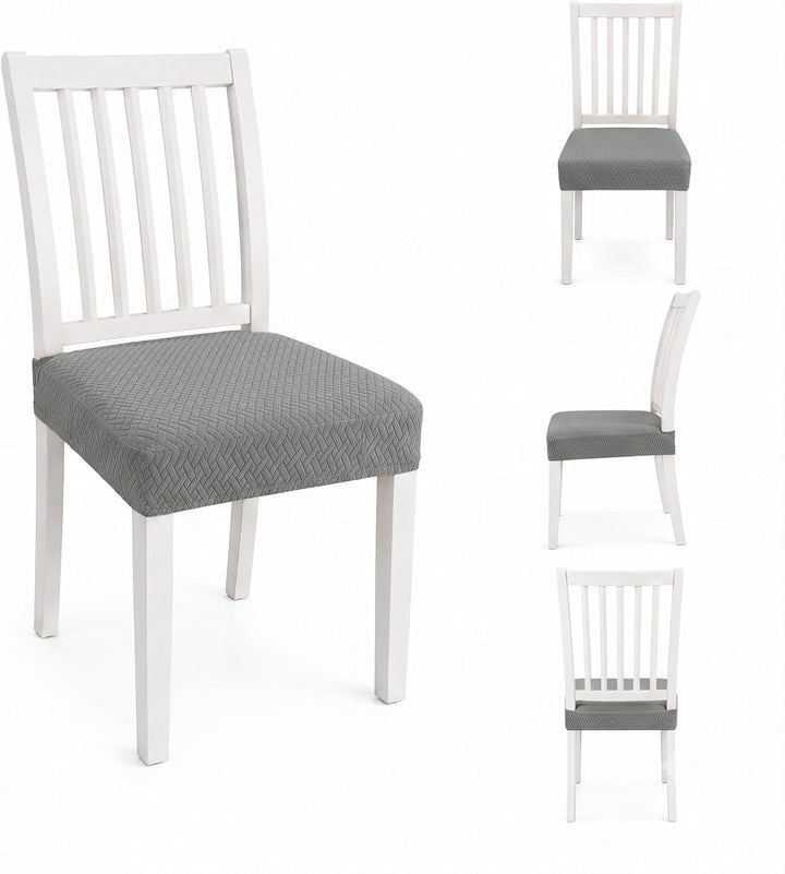 KELUINA Diamantgitter Jacquard wasserdichte Stuhl Sitzbezüge für Esszimmer Stretch Stuhl Sitzkissen
