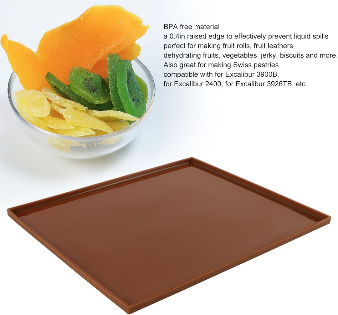 Silikon Dehydrator Mit Rand Mit Rand, 4 Wiederverwendbare Antihaft-Obst-Dörrmatten, Lebensmittel Obs