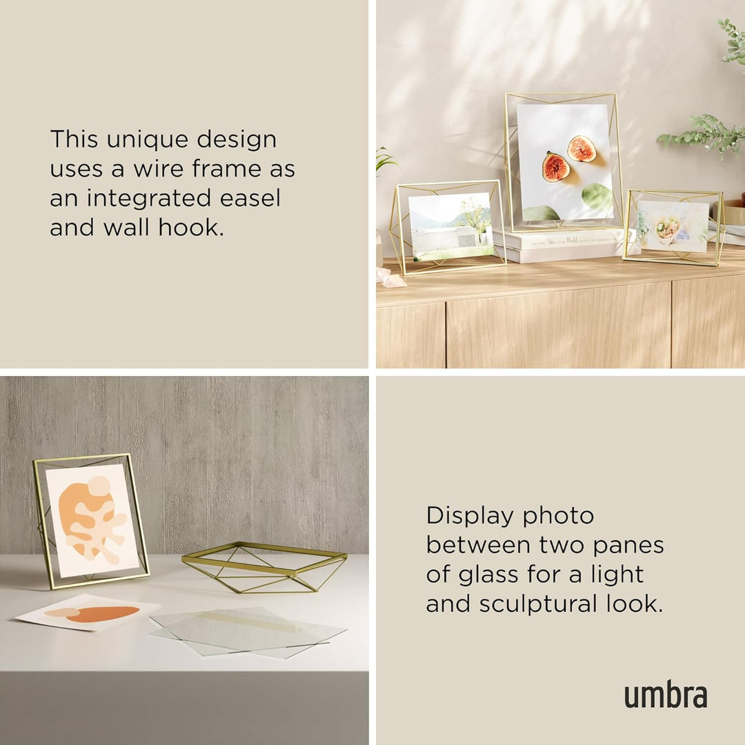 Umbra Prisma 20x25 cm Bilderrahmen - Wand- und Tisch Fotorahmen für Bilder, Kunstdrucke, Illustratio