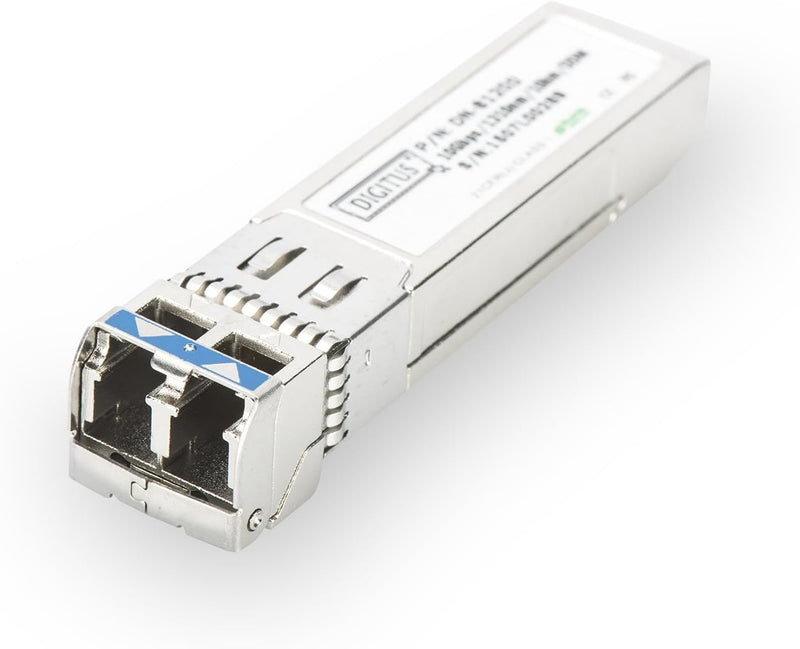 DIGITUS 10 Gbit Universal SFP+ Modul, Mini GBIC, Singlemode, LC Duplex, 1310 nm, 10 km, 10 Gbit/s SF