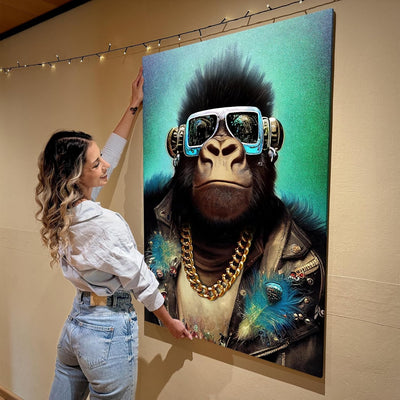 Artmazing | Gorillabild gross hochformat | Bilder Affen modern | S-Art Bilder | Gorillabilder Modern