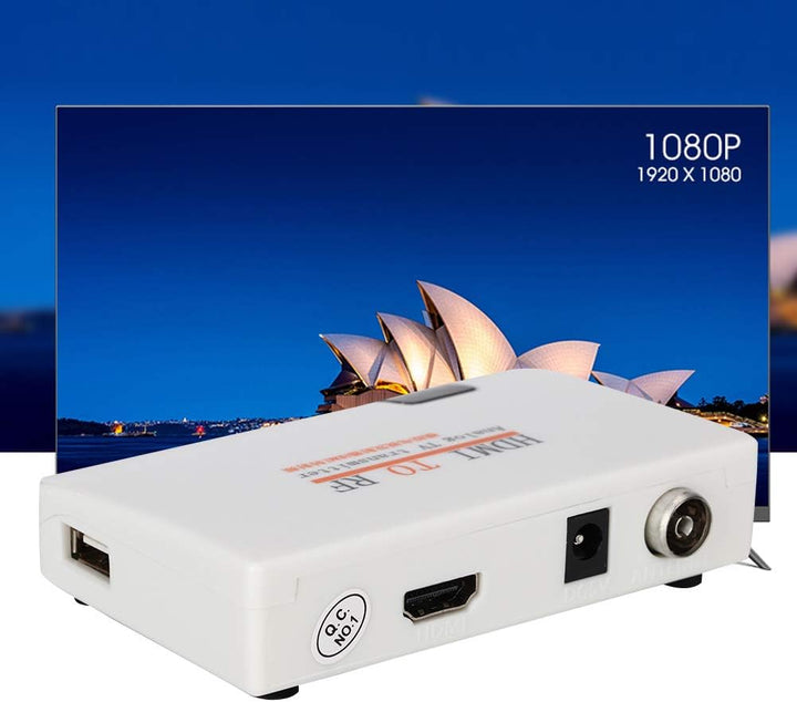 Lazmin HDMI zu RF Koaxial Konverter Box, 1080P Video Adapter Unterstützungseingang HDMI Auflösung: