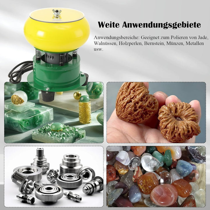 Poliermaschine 100 W vibrierende Poliertrommel Vibrationsbecher Polieren bis 5 KG, Rotary Jewelry Tu