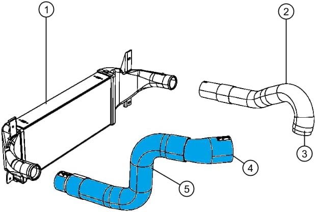 Turboschlauch Ladeluftschlauch Kompatibel mit Jeep Wrangler JK 2.8 CRD 2011-2018 EEP/JK/041A