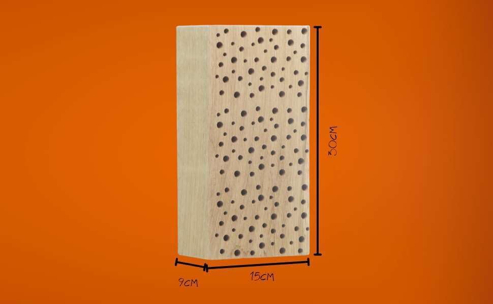 Bienenhotel Nistholz Niströllchen Nisthilfe für Wildbienen 30cm