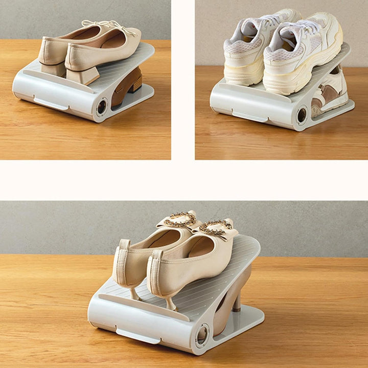 Schuhregal Für Schrank, Platzsparender Schuhhalter, Doppelstapel-Schuhregal, Doppelschichtiger, Vers