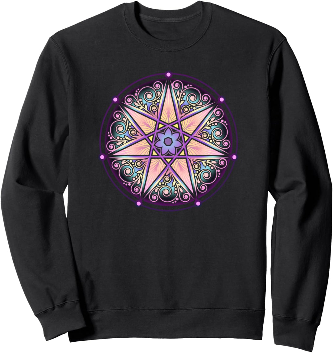 Elfen Stern, Feenstern, Fee, Elfe, Magie, Mystik, Heptagramm Sweatshirt